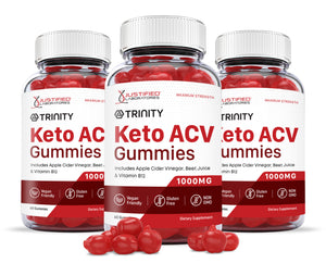 3 bottles of Trinity Keto ACV Gummies 1000MG