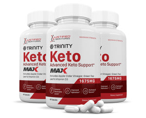 3 bottles of Trinity Keto ACV Max Pills 1675MG