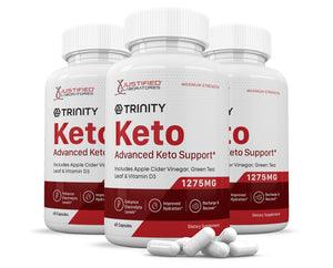 3 bottles of Trinity Keto ACV Pills 1275MG