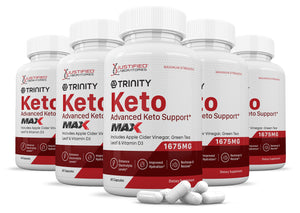 5 bottles of Trinity Keto ACV Max Pills 1675MG