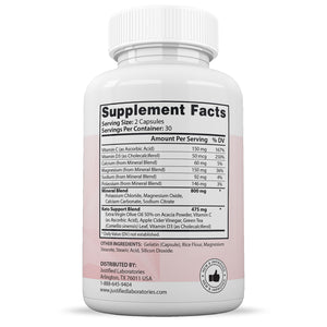 Supplement Facts of Turbo Keto ACV Pills 1275MG
