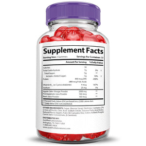 Supplement Facts of 2 x Stronger True Ketosis Keto ACV Gummies Extreme 2000mg