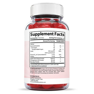 Supplement Facts of Turbo Keto ACV Gummies 1000MG
