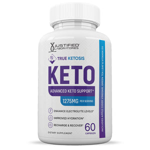 Front facing image of  True Ketosis Keto ACV Pills 1275MG