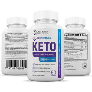 All sides of True Ketosis Keto ACV Pills 1275MG