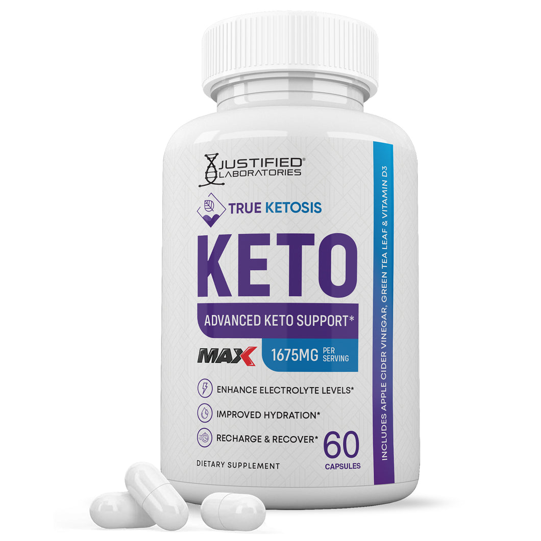 1 bottle of True Ketosis Keto ACV Max Pills 1675MG