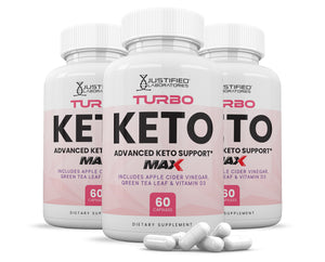 3 bottles of Turbo Keto ACV Max Pills 1675MG
