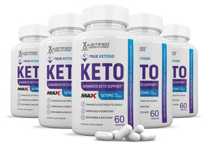 5 bottles of True Ketosis Keto ACV Max Pills 1675MG