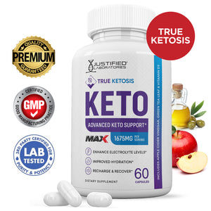 True Ketosis Keto ACV Max Pills 1675MG