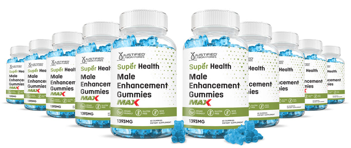 10 bottles of Super Health Men's Health Max Gummies 1393MG