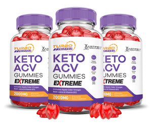 Turbo Ripped Keto ACV Gummies 2000MG 3 Bottles