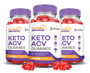 Turbo Ripped Keto ACV Gummies 1000MG 3 Bottles