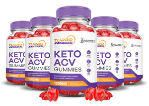 Turbo Ripped Keto ACV Gummies 1000MG 5 Bottles