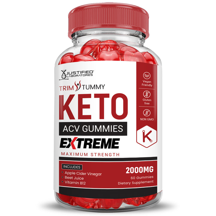 Front of Trim Tummy Keto ACV Gummies Extreme 2000mg