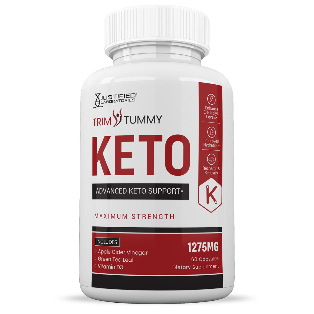 Front of Trim Tummy Keto ACV Pills 1275MG
