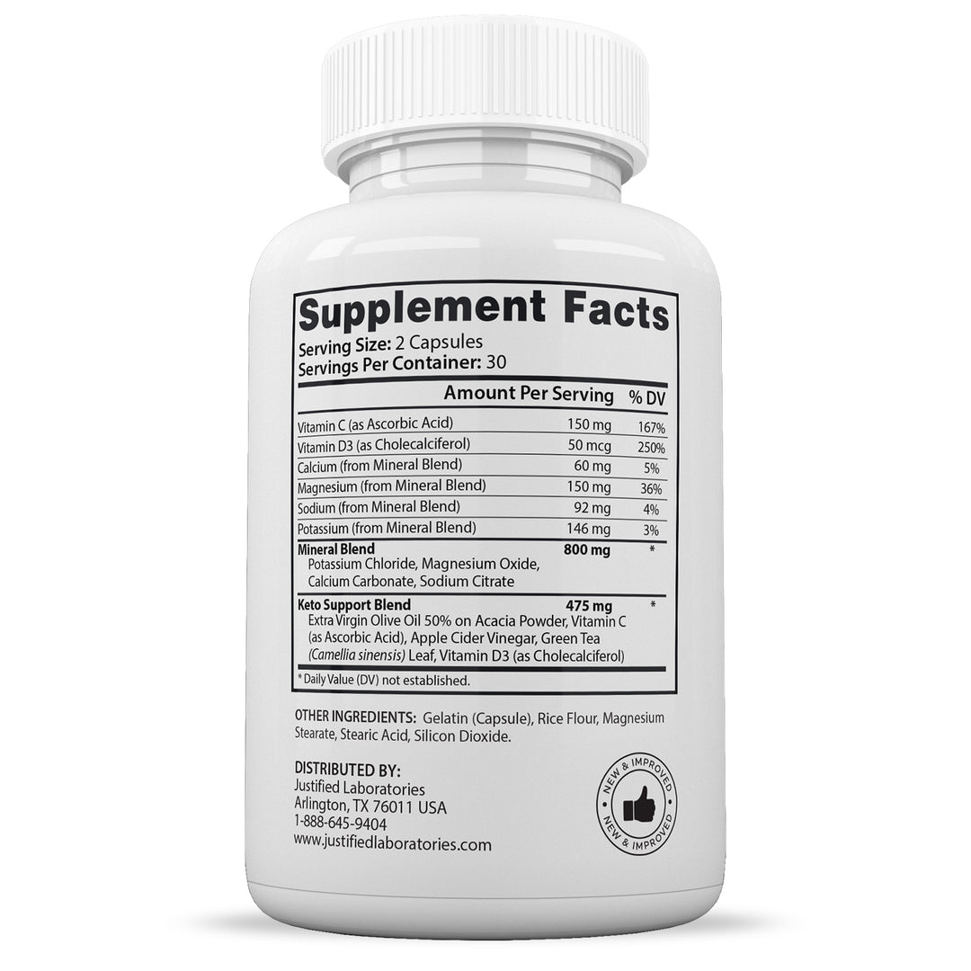 Supplement Facts of Trim Tummy Keto ACV Pills 1275MG