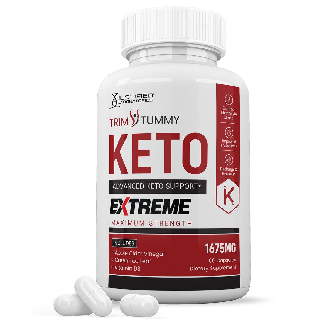 1 Bottle of Trim Tummy Keto ACV Extreme Pills 1675MG