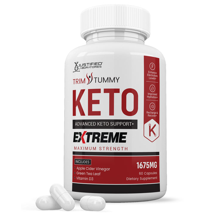 1 Bottle of Trim Tummy Keto ACV Extreme Pills 1675MG