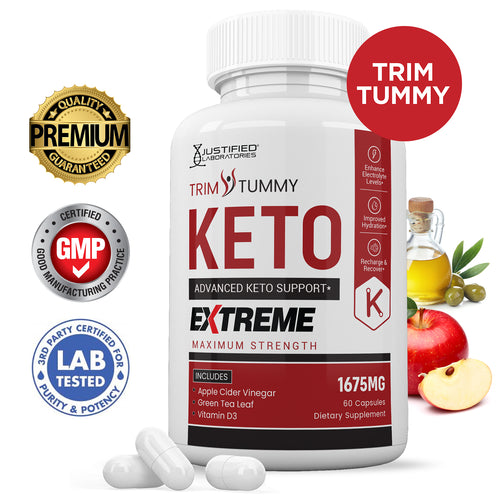 Trim Tummy Keto ACV Extreme Pills 1675MG