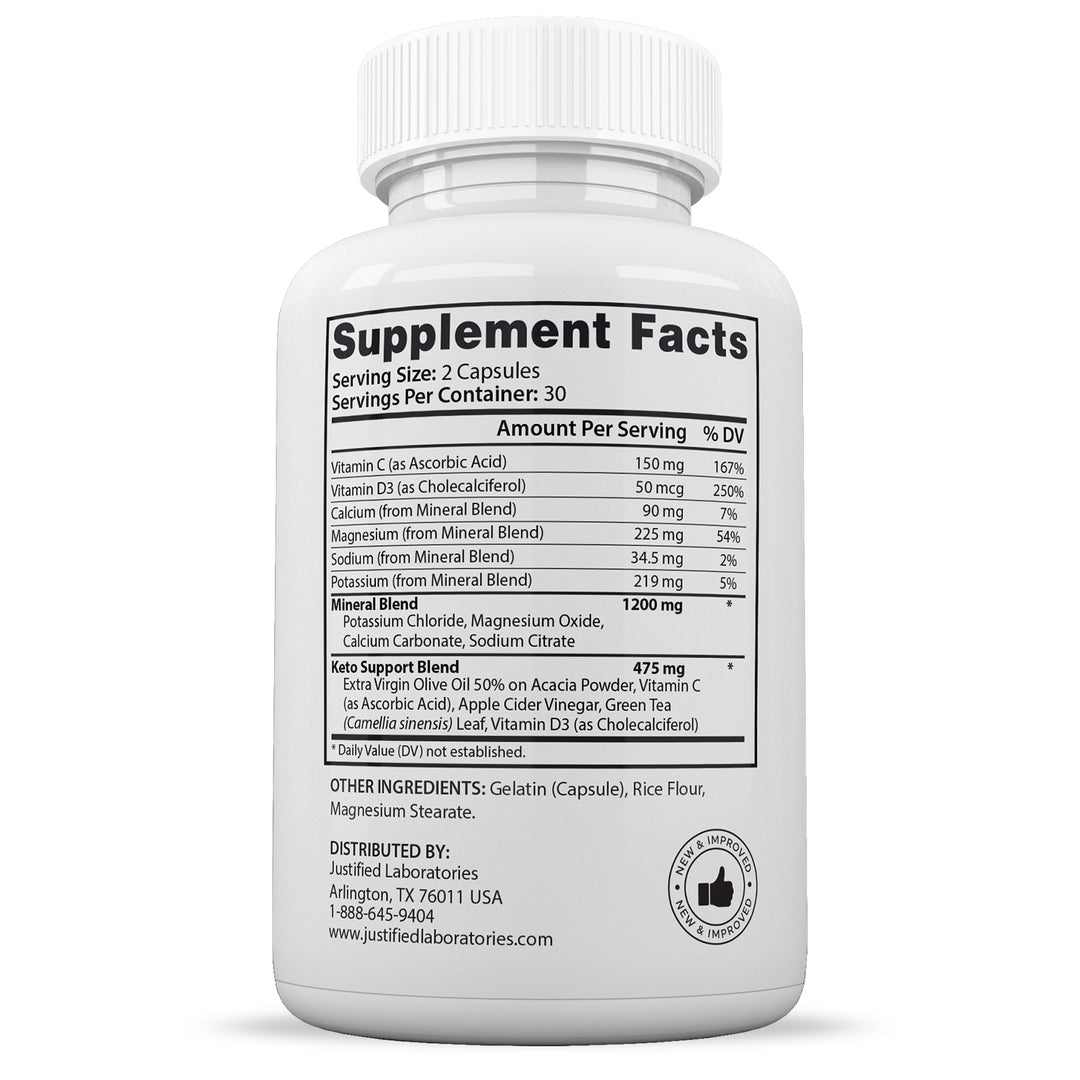Supplement Facts of Trim Tummy Keto ACV Extreme Pills 1675MG