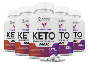 5 bottles of Transform Keto ACV Max Pills 1675MG