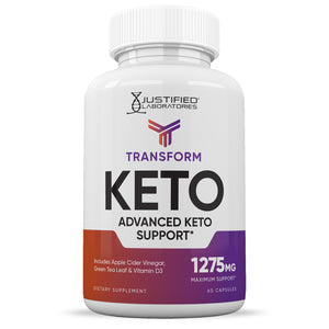 Front facing image of Transform Keto ACV Pills 1275MG