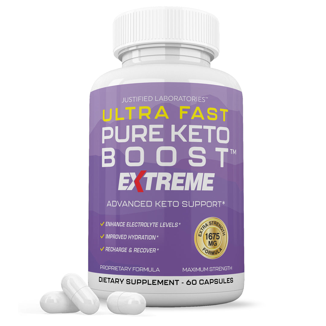 1 Bottle of Ultra Fast Pure Keto Boost Keto ACV Extreme Pills 1675MG