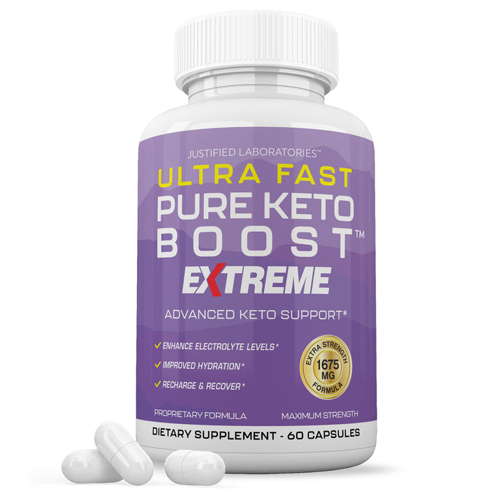 1 Bottle of Ultra Fast Pure Keto Boost Keto ACV Extreme Pills 1675MG