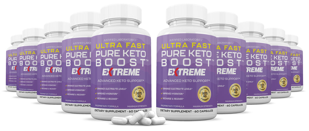 10 Bottles of Ultra Fast Pure Keto Boost Keto ACV Extreme Pills 1675MG