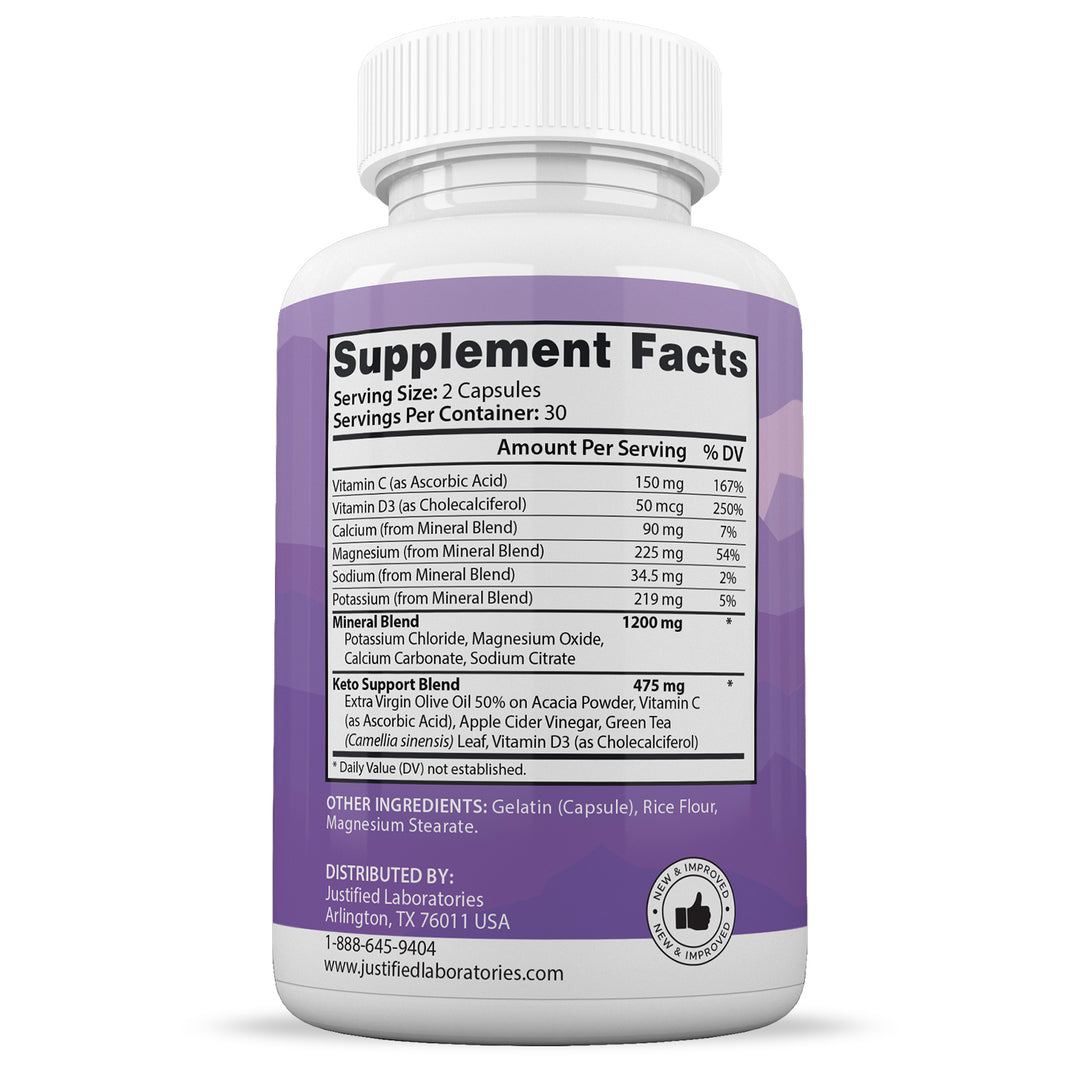 Supplement Facts of Ultra Fast Pure Keto Boost Keto ACV Extreme Pills 1675MG