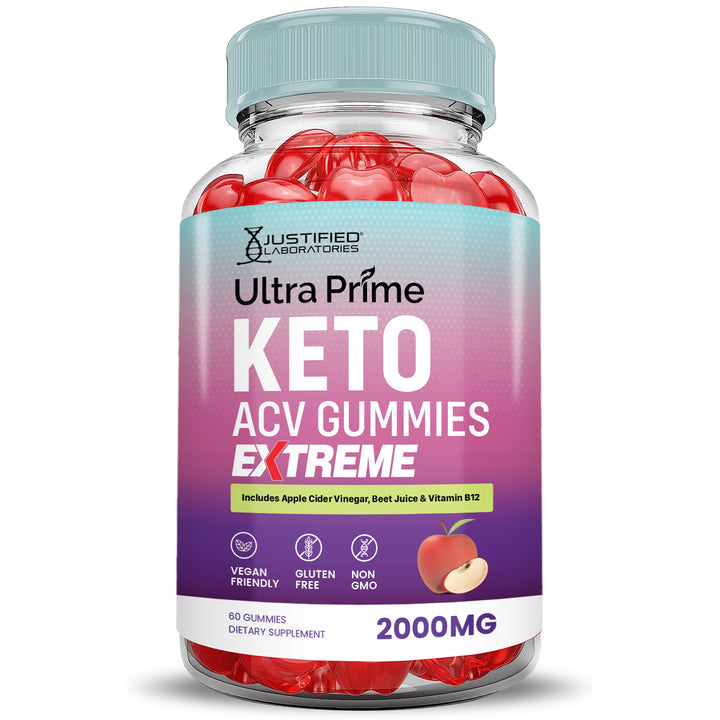 2 x Stronger Ultra Prime Keto ACV Gummies Extreme 2000MG