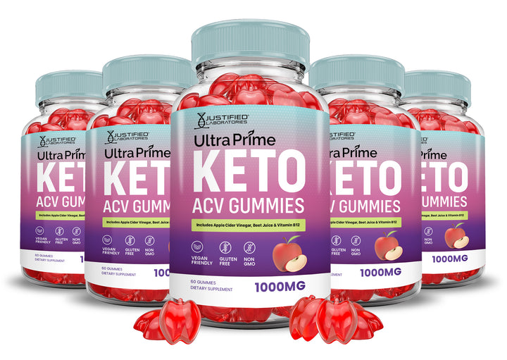 5 Bottles Ultra Prime Keto ACV Gummies 1000MG