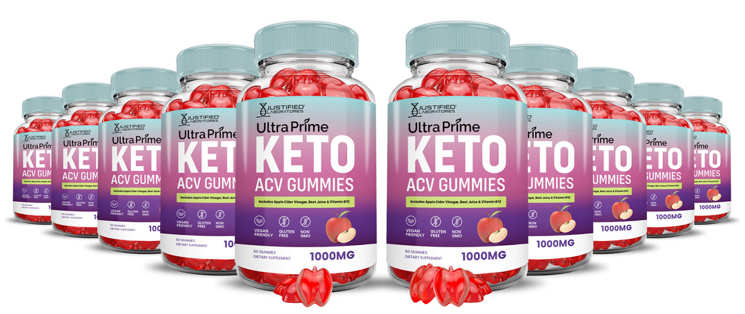 10 Bottles Ultra Prime Keto ACV Gummies 1000MG
