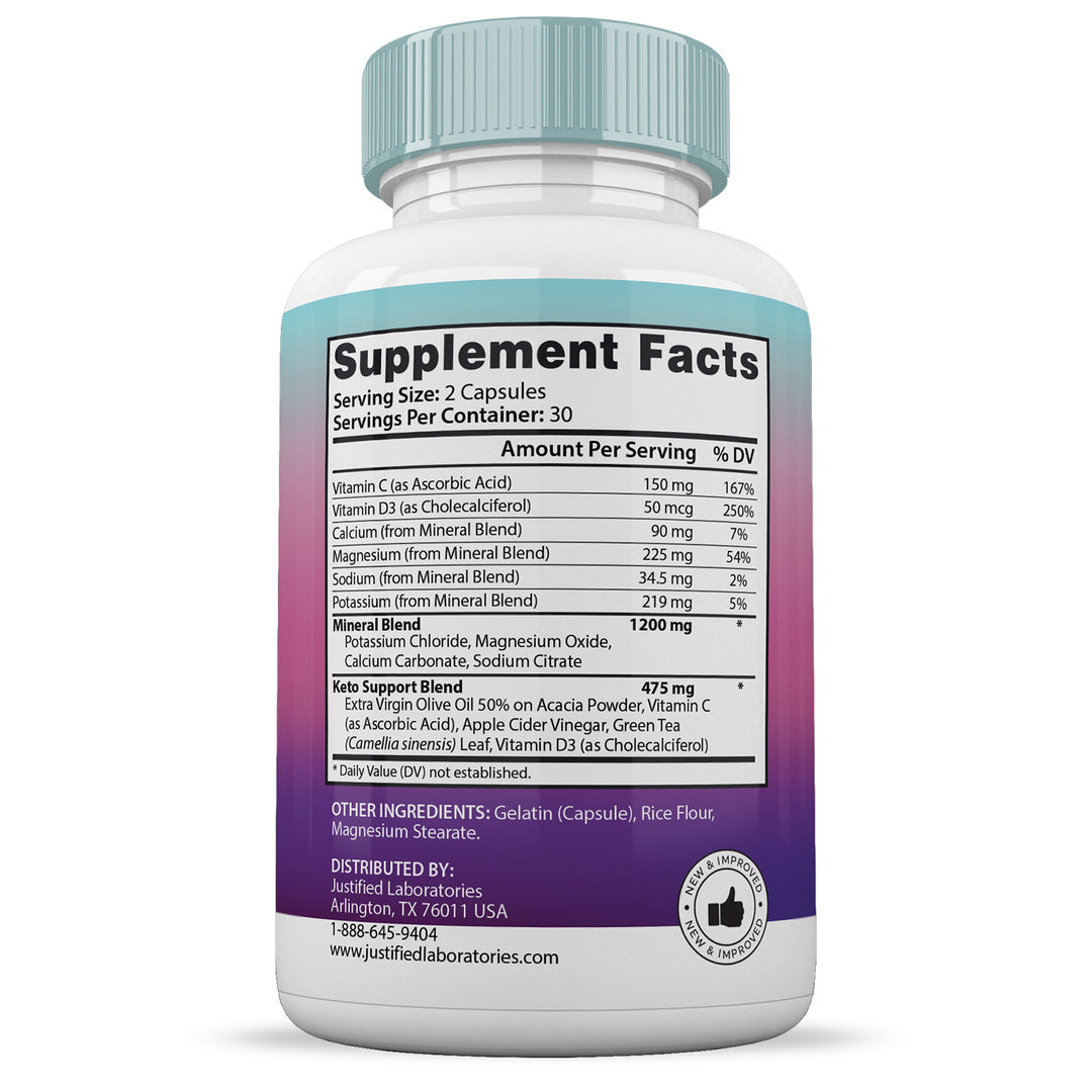 Supplement Facts Ultra Prime Keto ACV Extreme Pills 1675MG