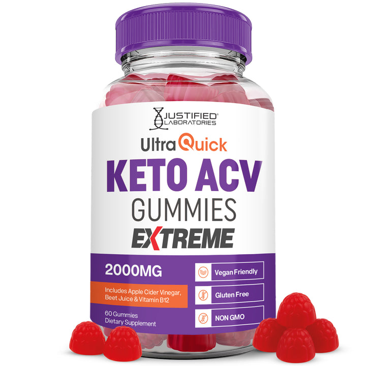 1 Bottle Ultra Quick Keto ACV Gummies Extreme 2000mg