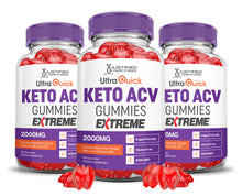 Carica l&#39;immagine nel visualizzatore di Gallery, 3 bottles Ultra Quick Keto ACV Gummies Extreme 2000mg