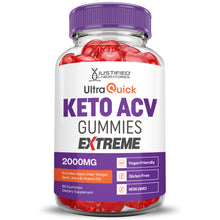 Cargar imagen en el visor de la Galería, Front of  Ultra Quick Keto ACV Gummies Extreme 2000mg