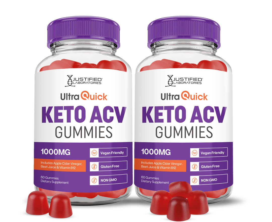 2 Pack Ultra Quick Keto ACV Gummies 1000MG