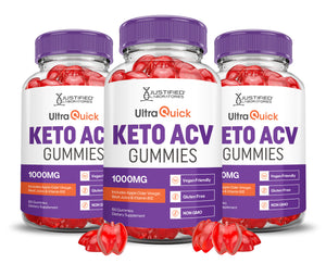 3 bottles Ultra Quick Keto ACV Gummies 1000MG