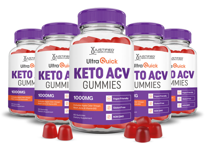 5 Bottles Ultra Quick Keto ACV Gummies 1000MG