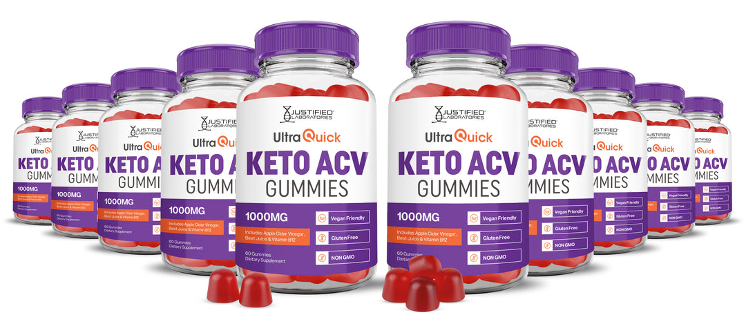 10 Bottles Ultra Quick Keto ACV Gummies 1000MG