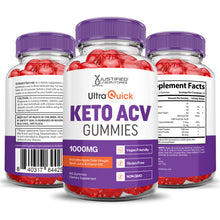 Charger l&#39;image dans la galerie, 3 Sided of Bottle of Ultra Quick Keto ACV Gummies 1000MG