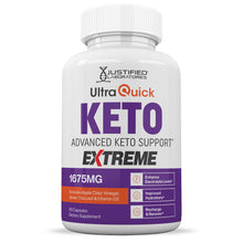 Load image into Gallery viewer, Front of Ultra Quick Keto ACV Extreme Pills 1675MG