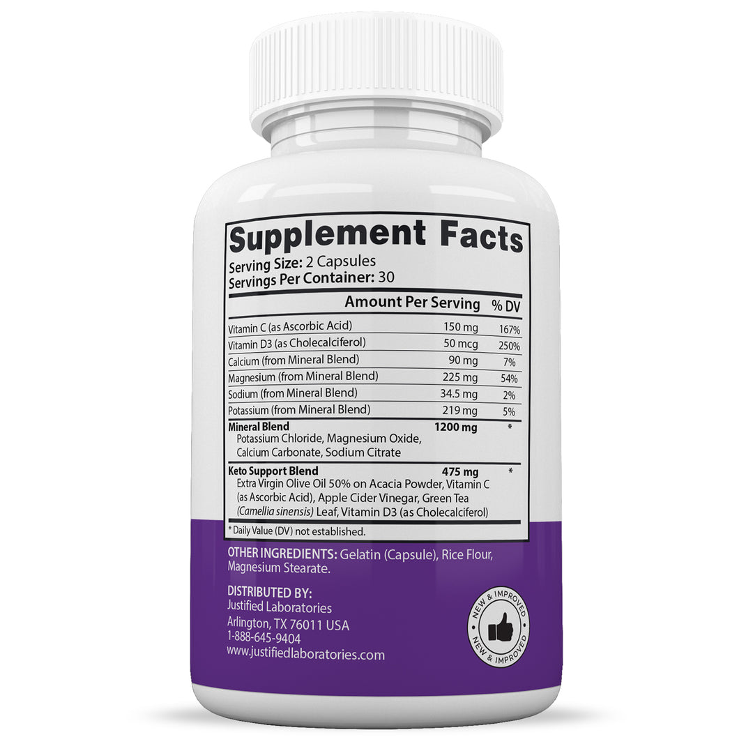 Supplement Facts of Ultra Quick Keto ACV Extreme Pills 1675MG