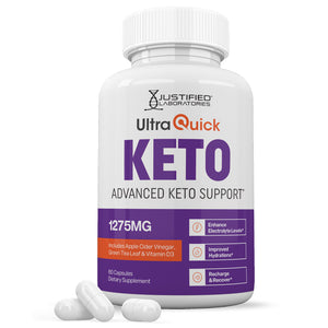 1 Bottle of Ultra Quick Keto ACV Pills 1275MG