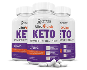 3 Bottles of Ultra Quick Keto ACV Pills 1275MG