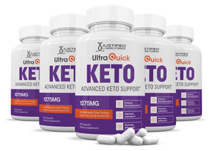 5 Bottles of Ultra Quick Keto ACV Pills 1275MG