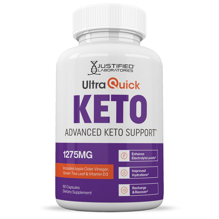 Front of Ultra Quick Keto ACV Pills 1275MG