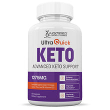 Cargar imagen en el visor de la Galería, Front of Ultra Quick Keto ACV Pills 1275MG