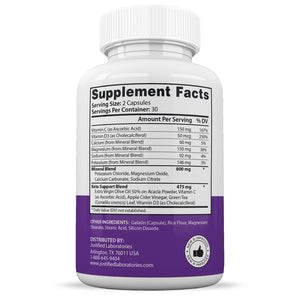 Supplement Facts of Ultra Quick Keto ACV Pills 1275MG